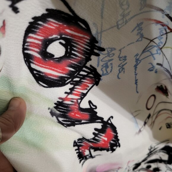 NWT VINTAGE 80'S STYLE GRAFITTI ART PRINT CASUAL JACKET BLAZER SZ XXL - Picture 4 of 8